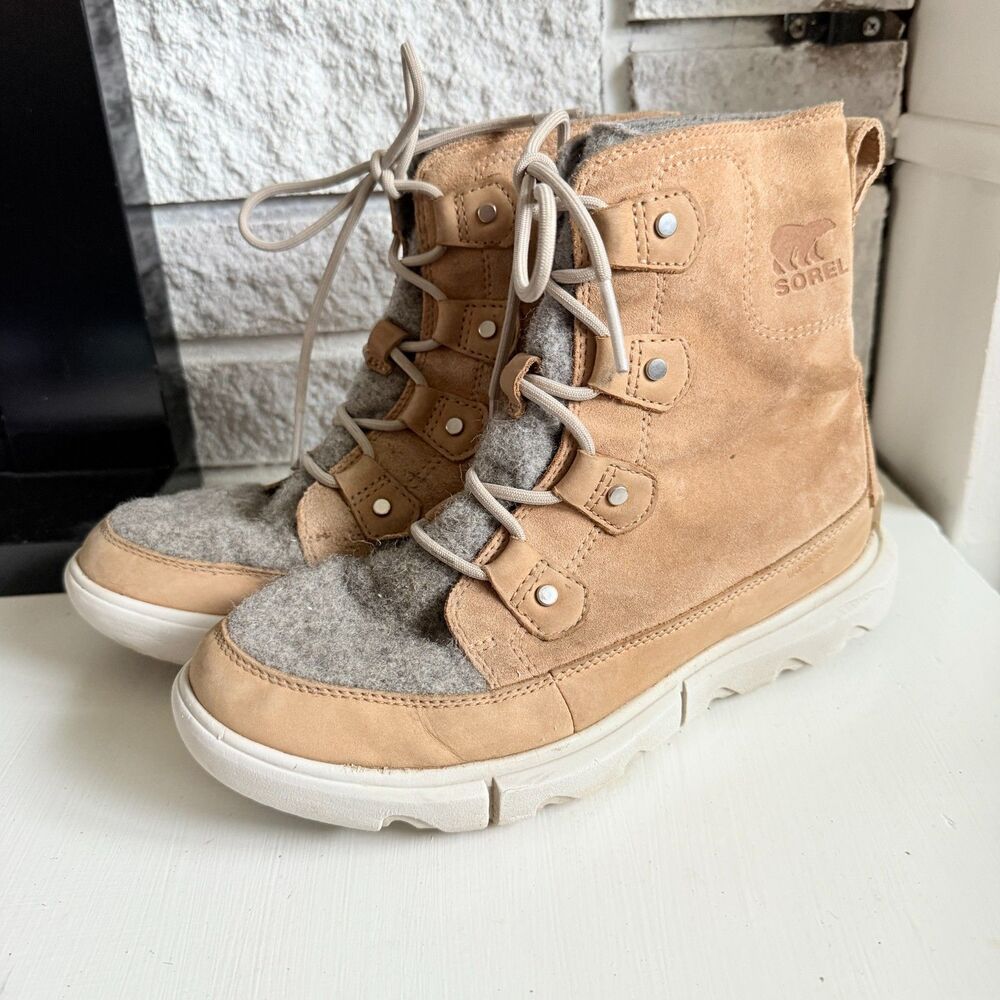 Sorel Tan and Gray Winter Boots